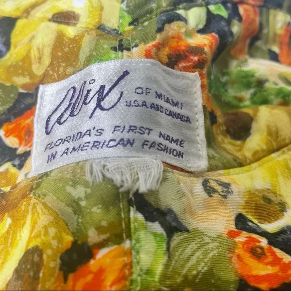 Vintage 1950s Floral Print Wiggler dress Alix of Miami - Picture 7 of 7